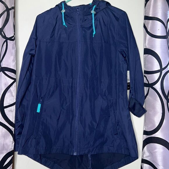 Weather Tamer Parka In A Pocket Blue Jacket Size S (4-6) NWT - Picture 1 of 12
